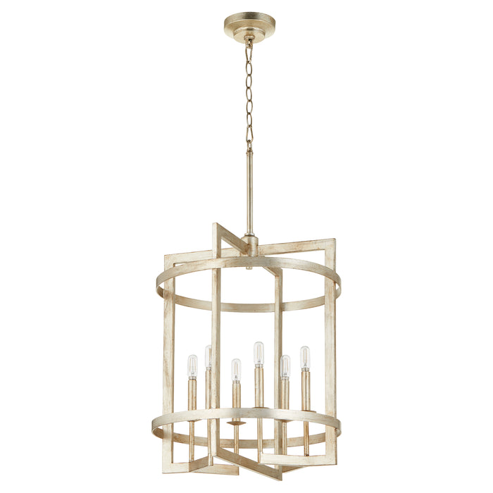 Quorum Home Quorum - 874-6-60 - Six Light Entry - Aged Silver Leaf