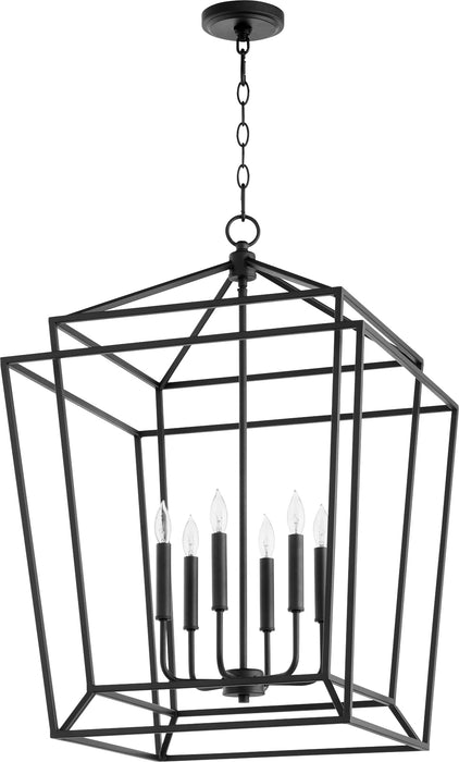 Quorum Home Quorum - 8807-6-69 - Six Light Entry Pendant - Textured Black