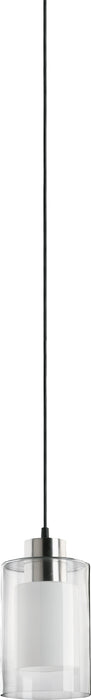 Quorum Home Quorum - 8882-65 - One Light Pendant - Satin Nickel Clear and White