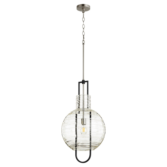 Quorum Home Quorum - 89-14-6965 - One Light Pendant - Textured Black w/ Satin Nickel