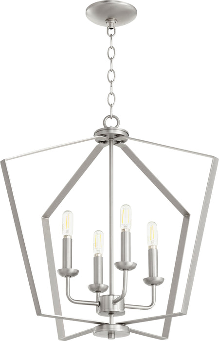 Quorum Home Quorum - 894-4-65 - Four Light Entry Pendant - Satin Nickel