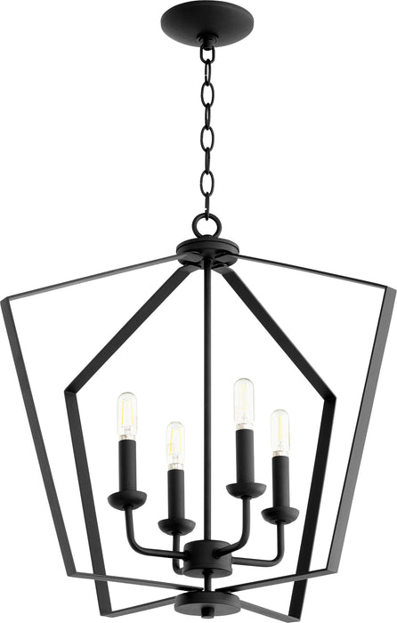 Quorum Home Quorum - 894-4-69 - Four Light Entry Pendant - Textured Black