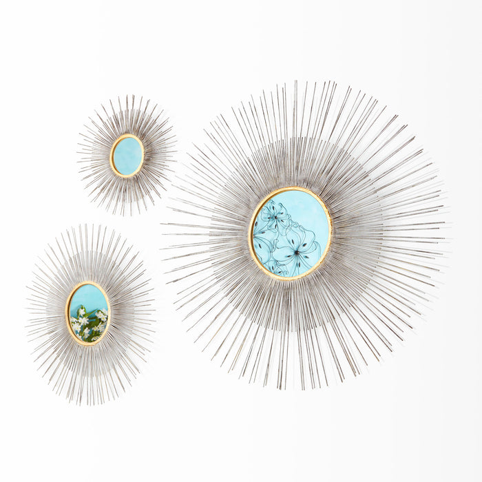 Quorum Home Cyan - 05539 - Mirror - Antiqued Silver Leaf