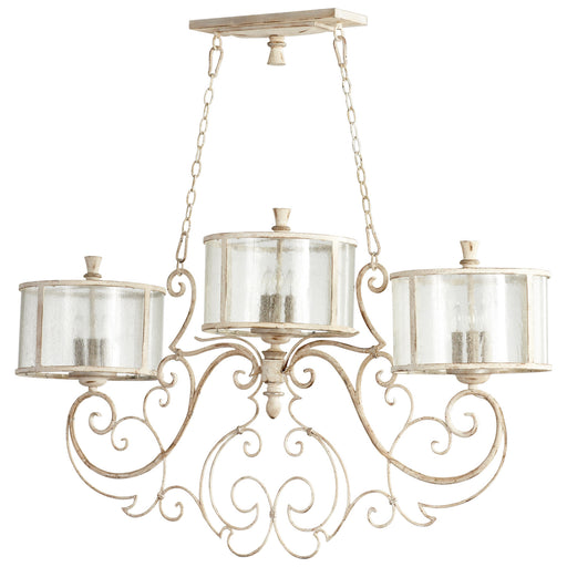 Quorum Home Cyan - 05782 - Nine Light Island Pendant - Persian White And Mystic Silver