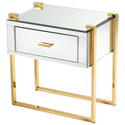Quorum Home Cyan - 08729 - Side Table - Aged Brass