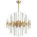 Quorum Home Cyan - 09224 - Six Light Pendant - Aged Brass
