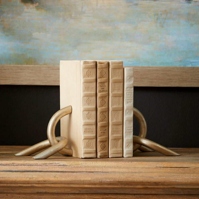 Quorum Home Cyan - 09581 - Bookends - Antique Silver Leaf