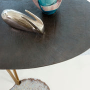 Quorum Home Cyan - 09711 - Table - Bronze And Brass