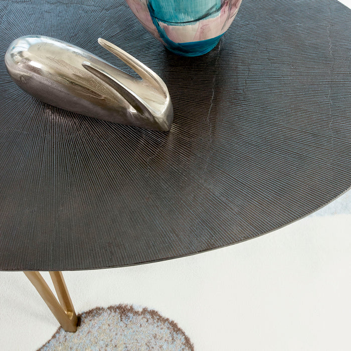 Quorum Home Cyan - 09711 - Table - Bronze And Brass