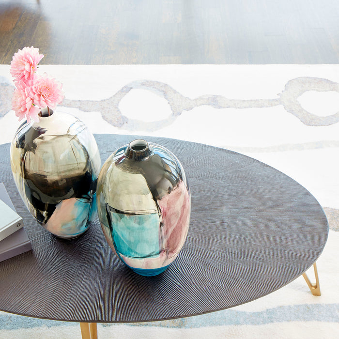 Quorum Home Cyan - 09711 - Table - Bronze And Brass