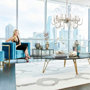 Quorum Home Cyan - 09711 - Table - Bronze And Brass