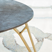 Quorum Home Cyan - 09711 - Table - Bronze And Brass
