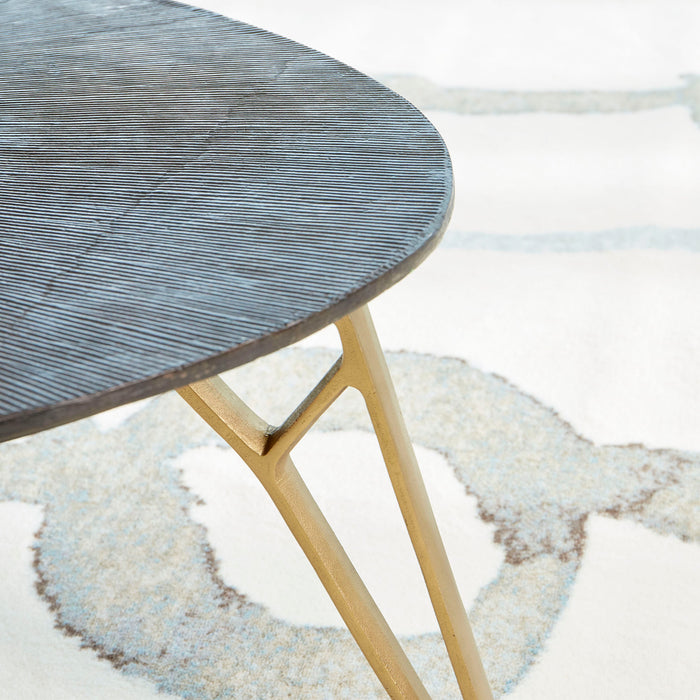Quorum Home Cyan - 09711 - Table - Bronze And Brass