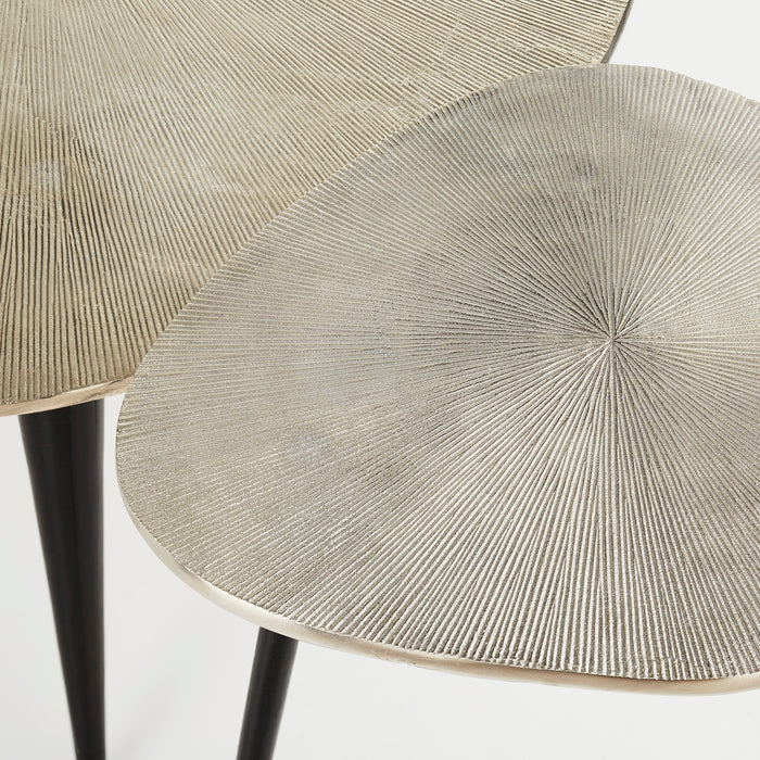 Quorum Home Cyan - 09713 - Side Table - Raw Nickel And Bronze