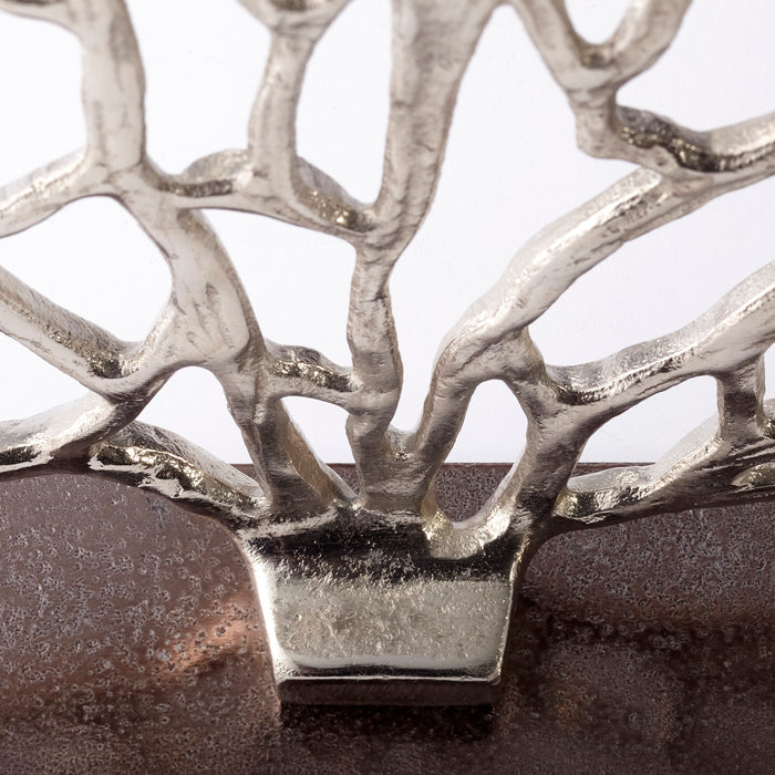 Quorum Home Cyan - 09813 - Sculpture - Nickel And Bronze