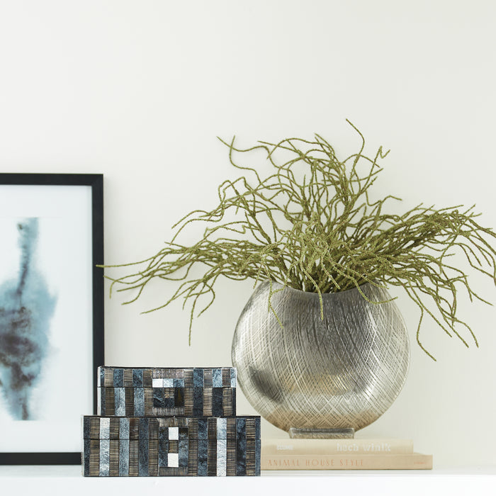 Quorum Home Cyan - 09826 - Vase - Antique Silver