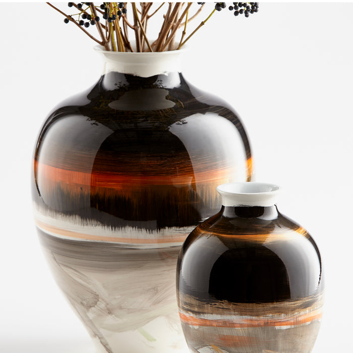Quorum Home Cyan - 09880 - Vase - Black/White/Gold