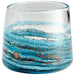 Quorum Home Cyan - 09984 - Vase - Blue//Gold Dust