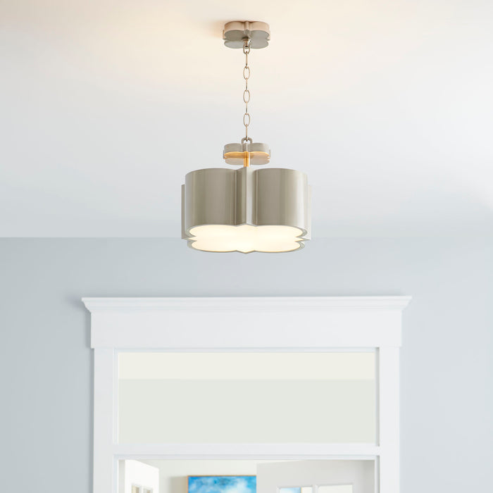 Quorum Home Cyan - 10062 - Three Light Ceiling Mount - Satin Nickel