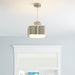 Quorum Home Cyan - 10062 - Three Light Ceiling Mount - Satin Nickel