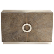 Quorum Home Cyan - 10227 - Cabinet - Weathered Oak And Stainless Steel