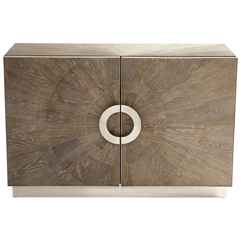 Quorum Home Cyan - 10227 - Cabinet - Weathered Oak And Stainless Steel
