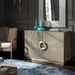 Quorum Home Cyan - 10227 - Cabinet - Weathered Oak And Stainless Steel