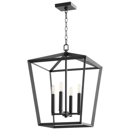 Quorum Home Cyan - 10375 - Four Light Chandelier - Noir