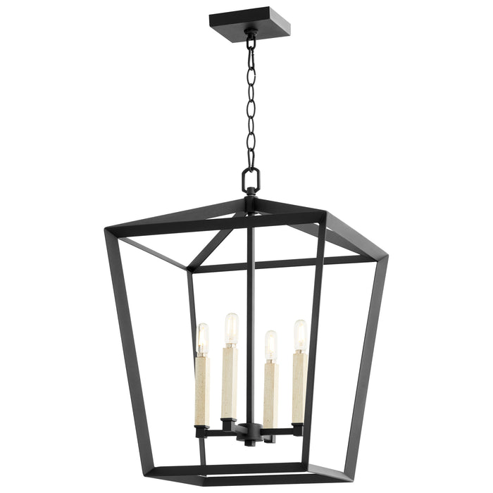 Quorum Home Cyan - 10375 - Four Light Chandelier - Noir