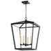 Quorum Home Cyan - 10375 - Four Light Chandelier - Noir