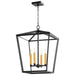 Quorum Home Cyan - 10375 - Four Light Chandelier - Noir