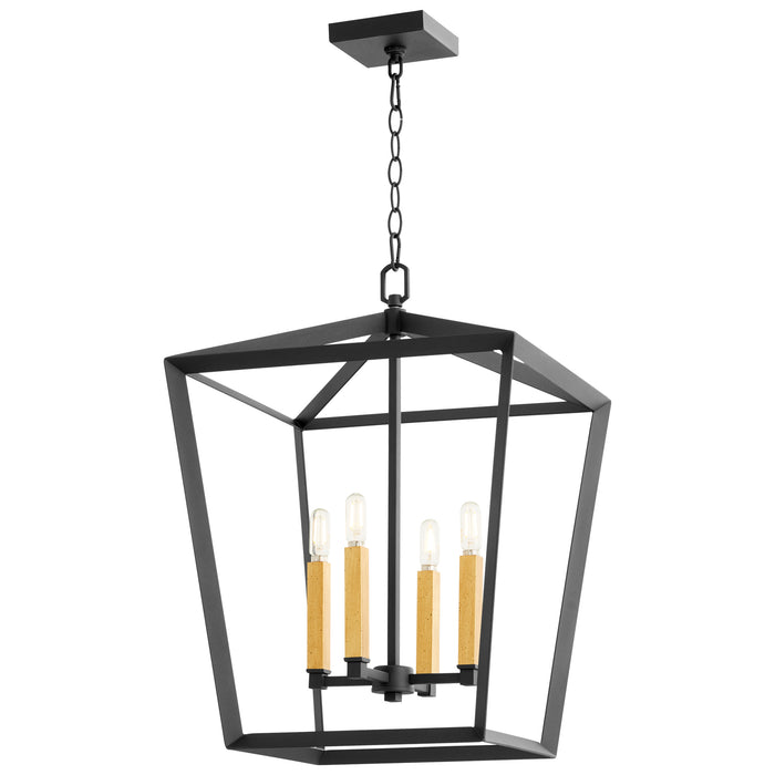 Quorum Home Cyan - 10375 - Four Light Chandelier - Noir