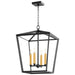 Quorum Home Cyan - 10375 - Four Light Chandelier - Noir