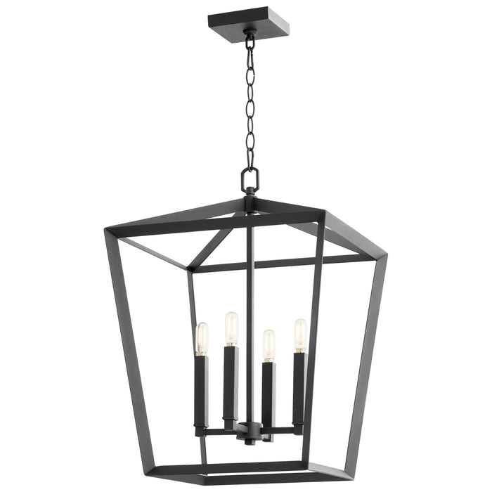 Quorum Home Cyan - 10375 - Four Light Chandelier - Noir