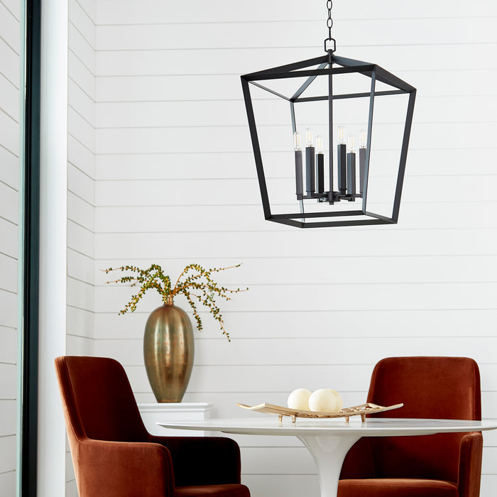 Quorum Home Cyan - 10376 - Six Light Chandelier - Noir