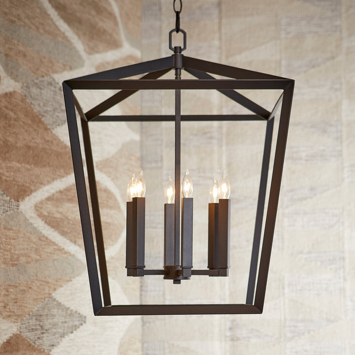 Quorum Home Cyan - 10376 - Six Light Chandelier - Noir