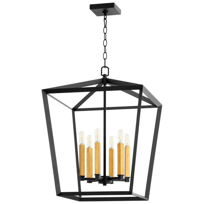 Quorum Home Cyan - 10376 - Six Light Chandelier - Noir
