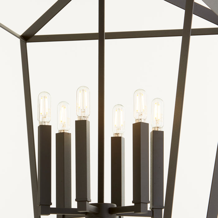 Quorum Home Cyan - 10376 - Six Light Chandelier - Noir