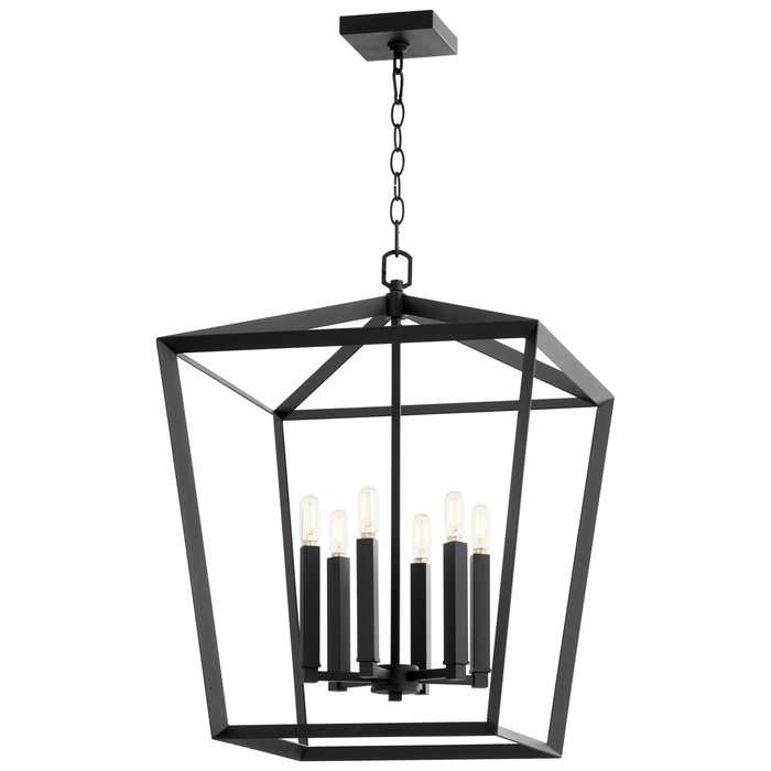 Quorum Home Cyan - 10376 - Six Light Chandelier - Noir