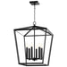 Quorum Home Cyan - 10376 - Six Light Chandelier - Noir
