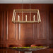 Quorum Home Cyan - 10381 - Six Light Island Pendant - Aged Silver Leaf