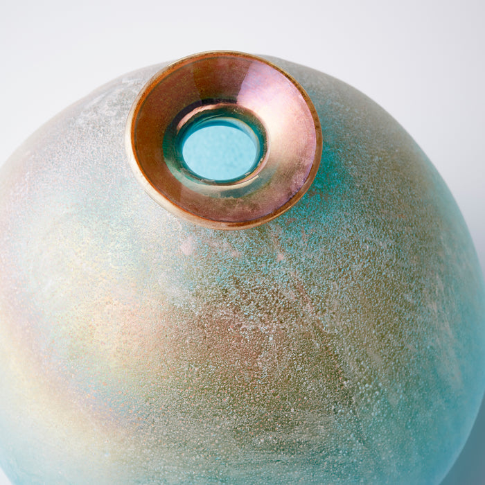 Quorum Home Cyan - 10436 - Vase - Turquoise And Scavo