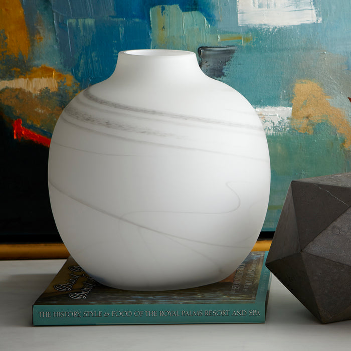 Quorum Home Cyan - 10468 - Vase - White And Black Swirl