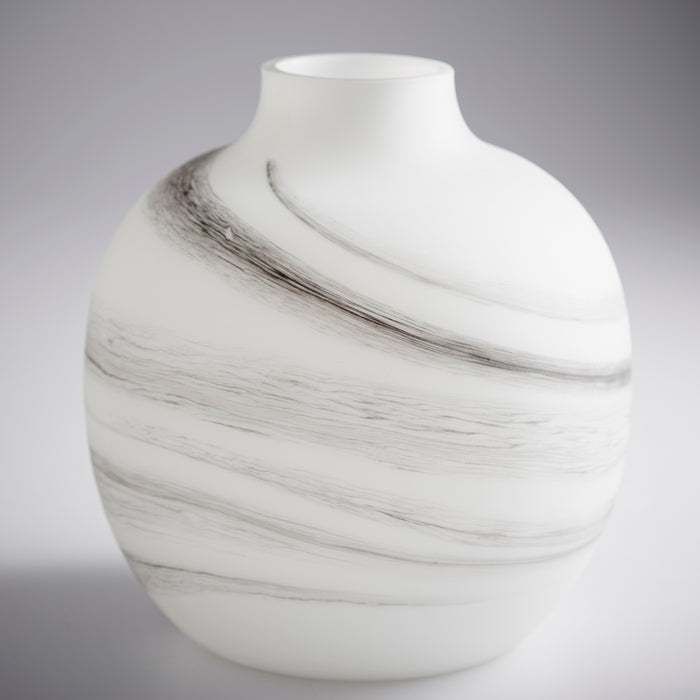 Quorum Home Cyan - 10468 - Vase - White And Black Swirl