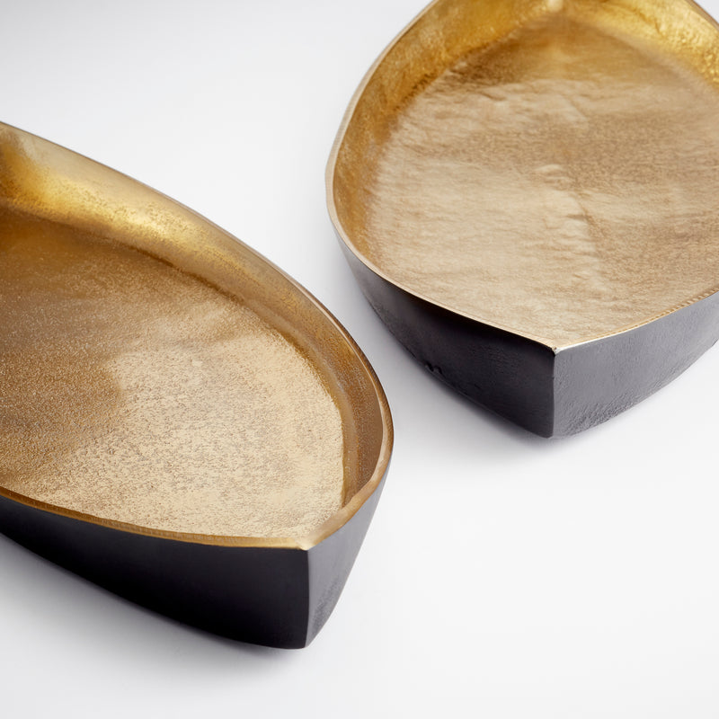 Quorum Home Cyan - 10618 - Tray - Matt Black And Gold