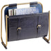 Quorum Home Cyan - 10719 - Magazine Rack - Blue And Antique Brass