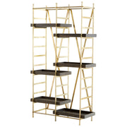Quorum Home Cyan - 10762 - Etagere - Gold And Grey