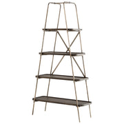 Quorum Home Cyan - 10773 - Etagere - Raw Iron And Grey