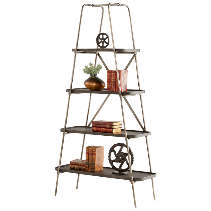 Quorum Home Cyan - 10773 - Etagere - Raw Iron And Grey