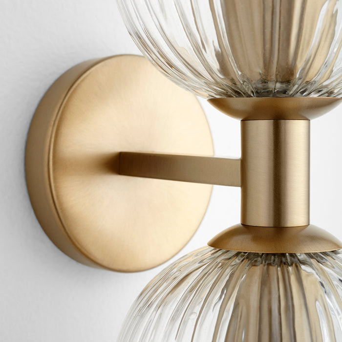 Quorum Home Cyan - 10961 - Two Light Wall Mount - Aged Brass